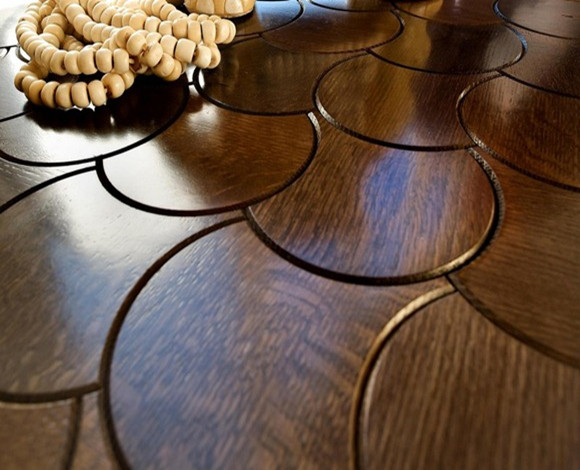 不同形状不同风格的木地板，为商业装修设计更添新意